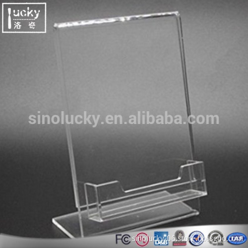 Acrylic pamphlet holder with pockets ,brochure display rack